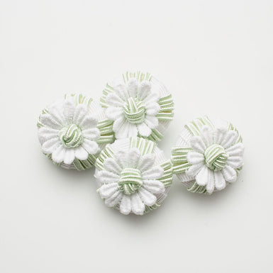Mint/White Daisy Button - Small
