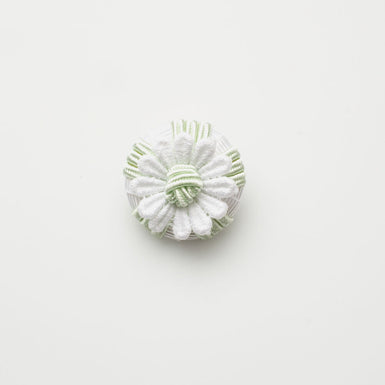 Mint/White Daisy Button - Small