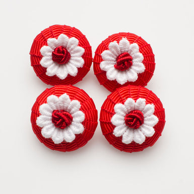 Red Daisy Button - Small