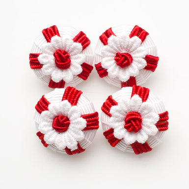 Red/White Daisy Button - Small