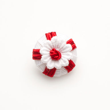 Red/White Daisy Button - Small
