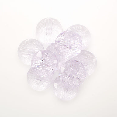 Clear Lilac Engraved Button