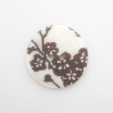 Pixelated Floral Button - Large