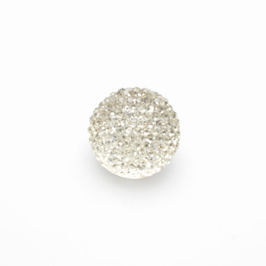 Ivory Perspex Round Mottled Button - Medium