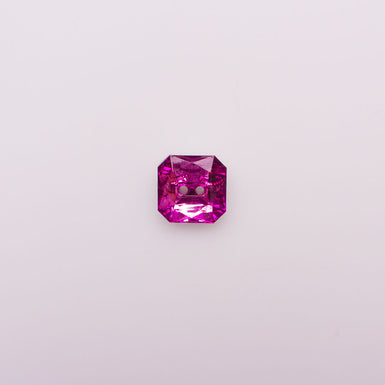 Small Clear Fuchsia Pink Square Button