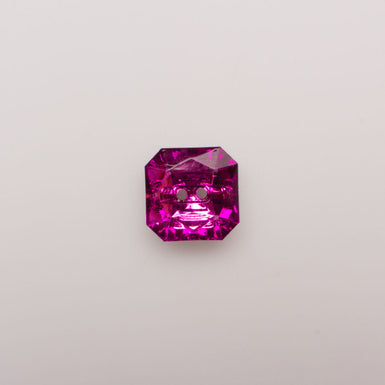 Large Clear Fuchsia Pink Square Button