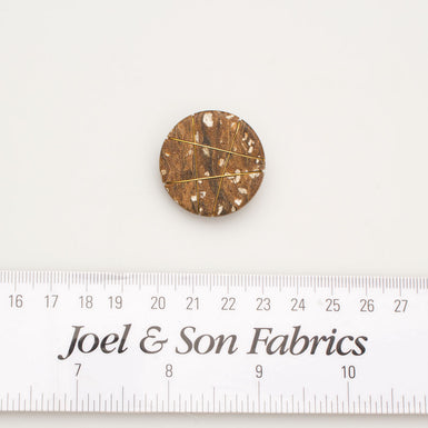 Large Brown Stone Effect Button