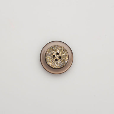 Large Brown Metallic Stone Button