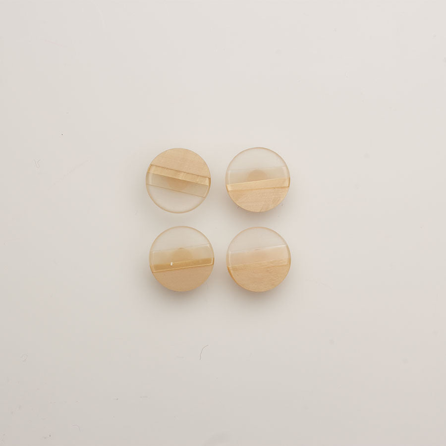 Small Beige 'Ombre' Round Button