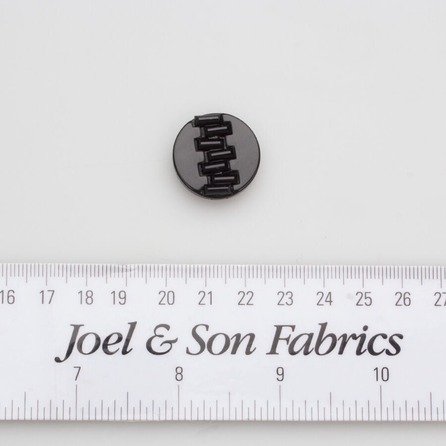 Medium Black Diamanté Button