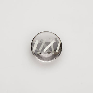 Large Grey 'Matchstick' Clear Button