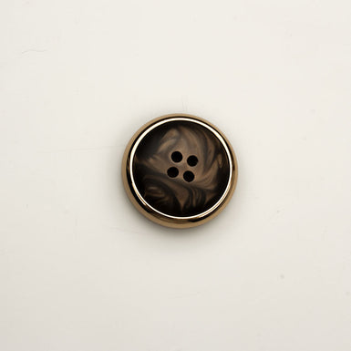 Large Brown/Gold Classic Button