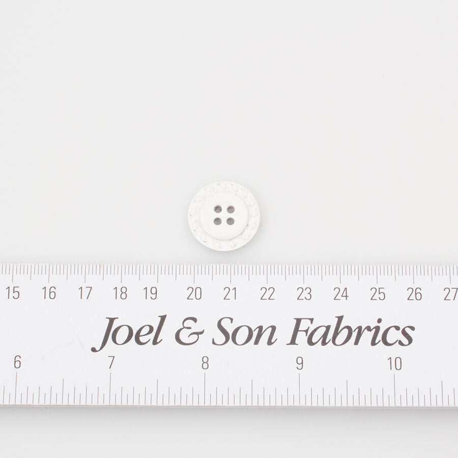 White 'Stitch' Button - Small