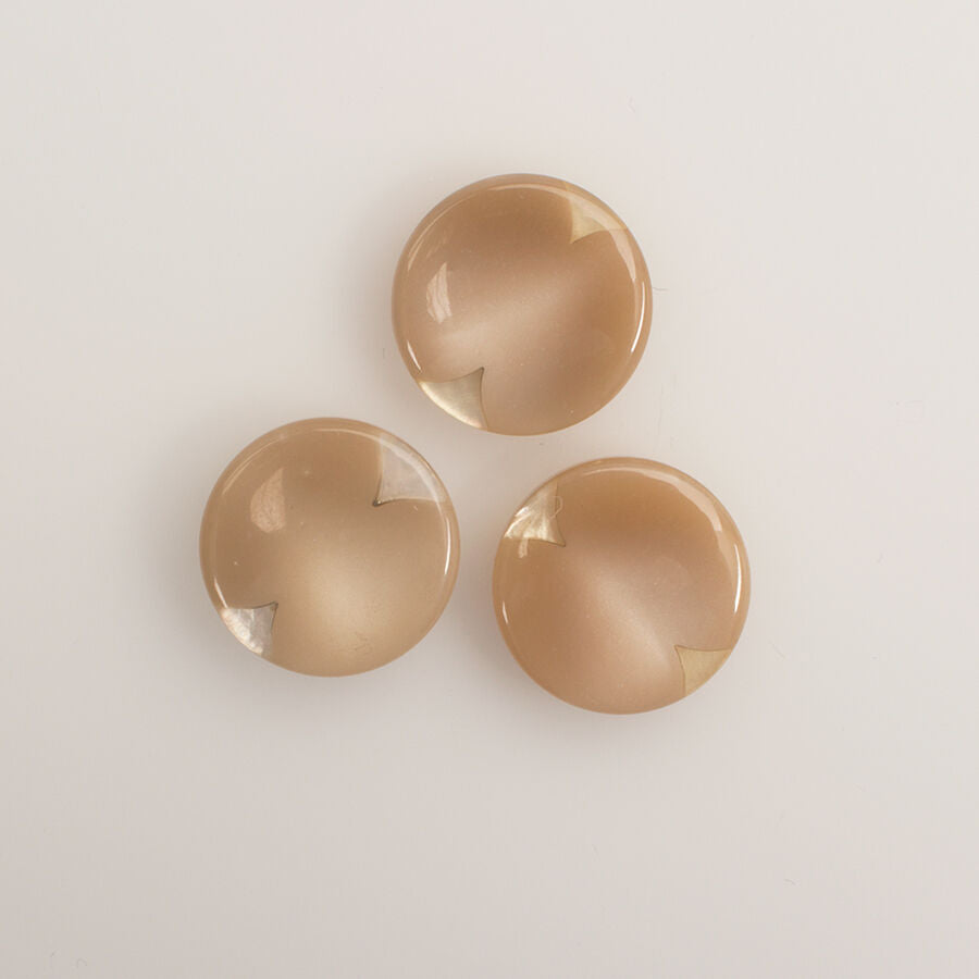Light Brown/Sand Plastic Button - Large