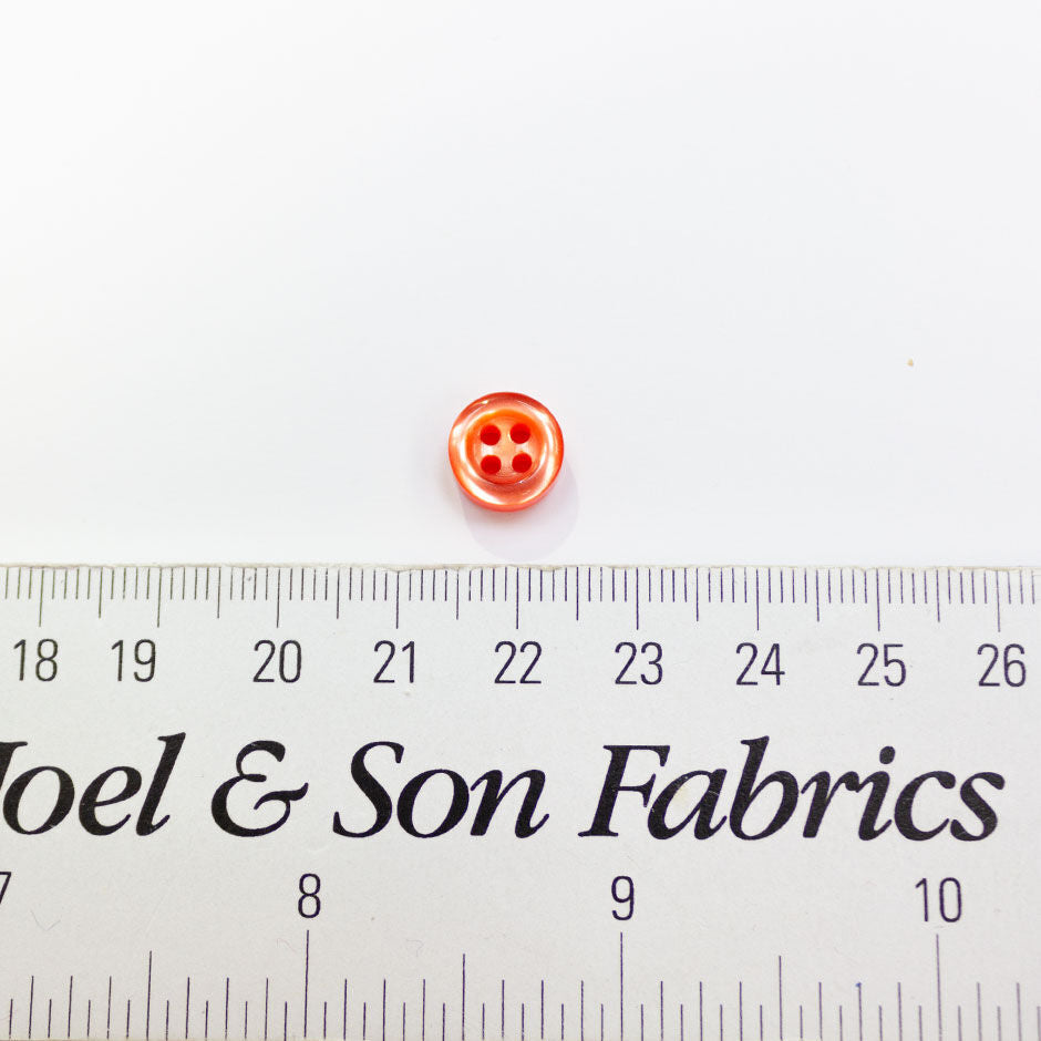 Orange/Red Pearlised Shirting Button