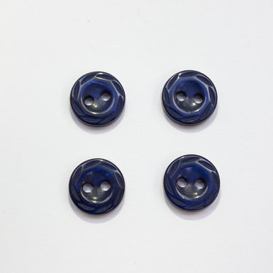 Navy Blue Engraved Shirting Button