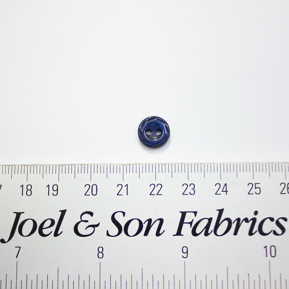 Navy Blue Engraved Shirting Button