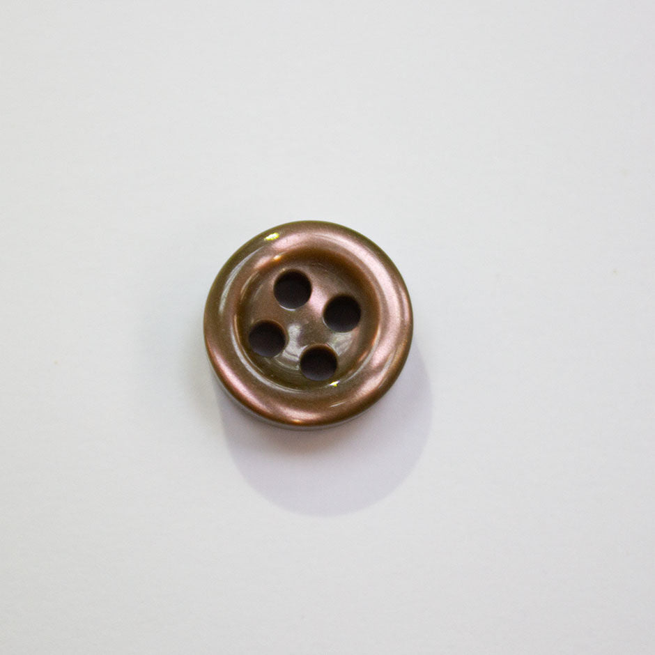 Rich Brown Shirting Button | Pearlised Material