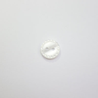 Ivory Fluted Edge Shirting Button