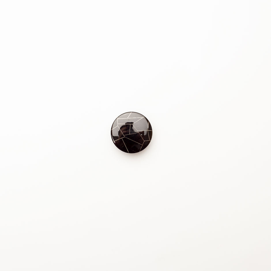Black 'Shattered' Effect Button | Dress Button