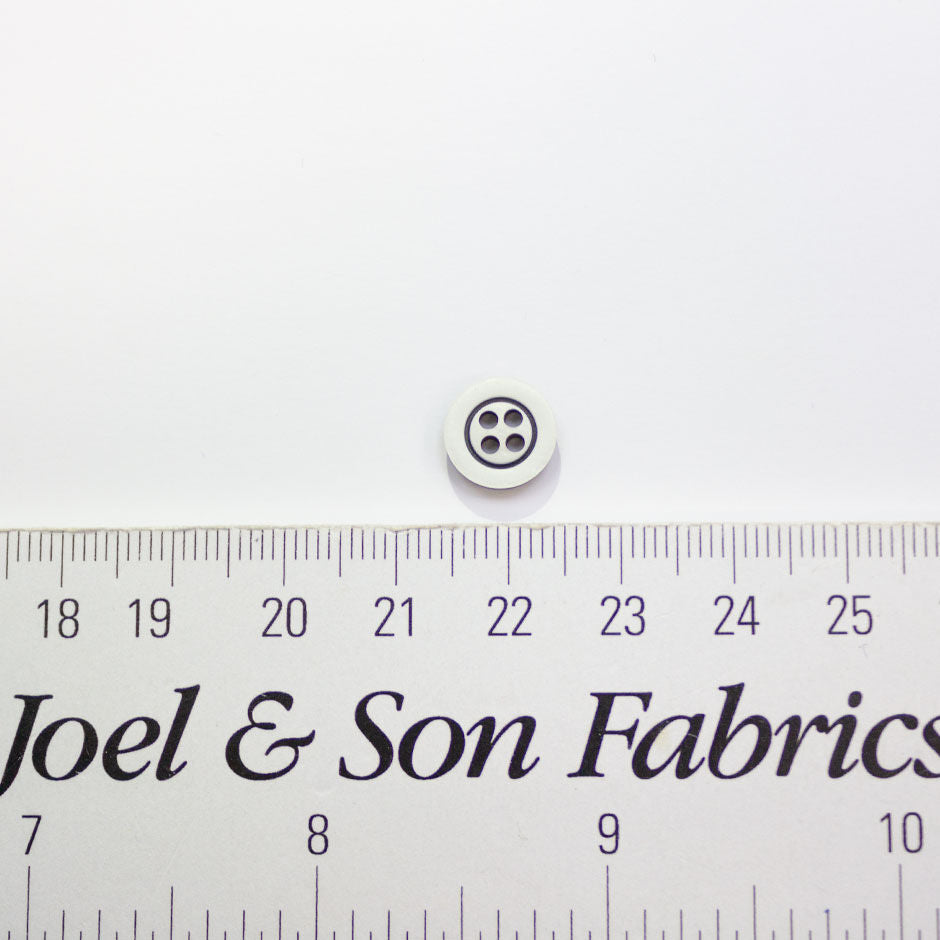 Ridged Grey Shirting Button