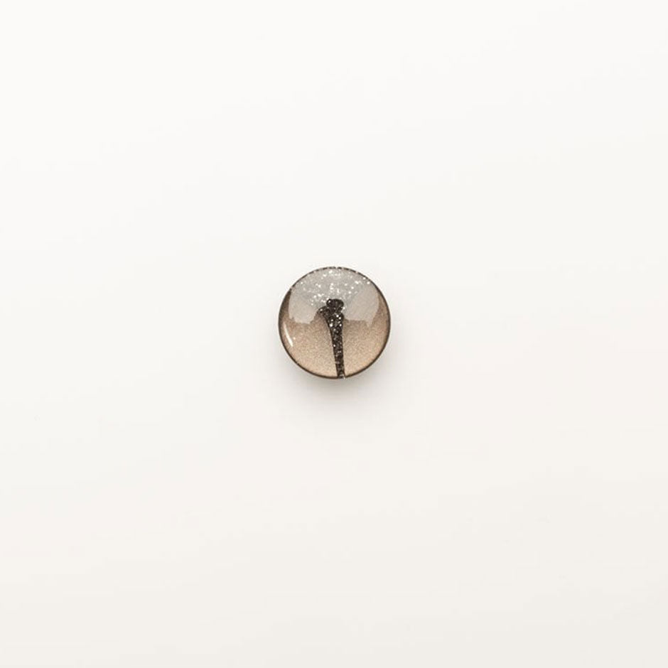 Taupe Pearlised Sparkly Button - Medium