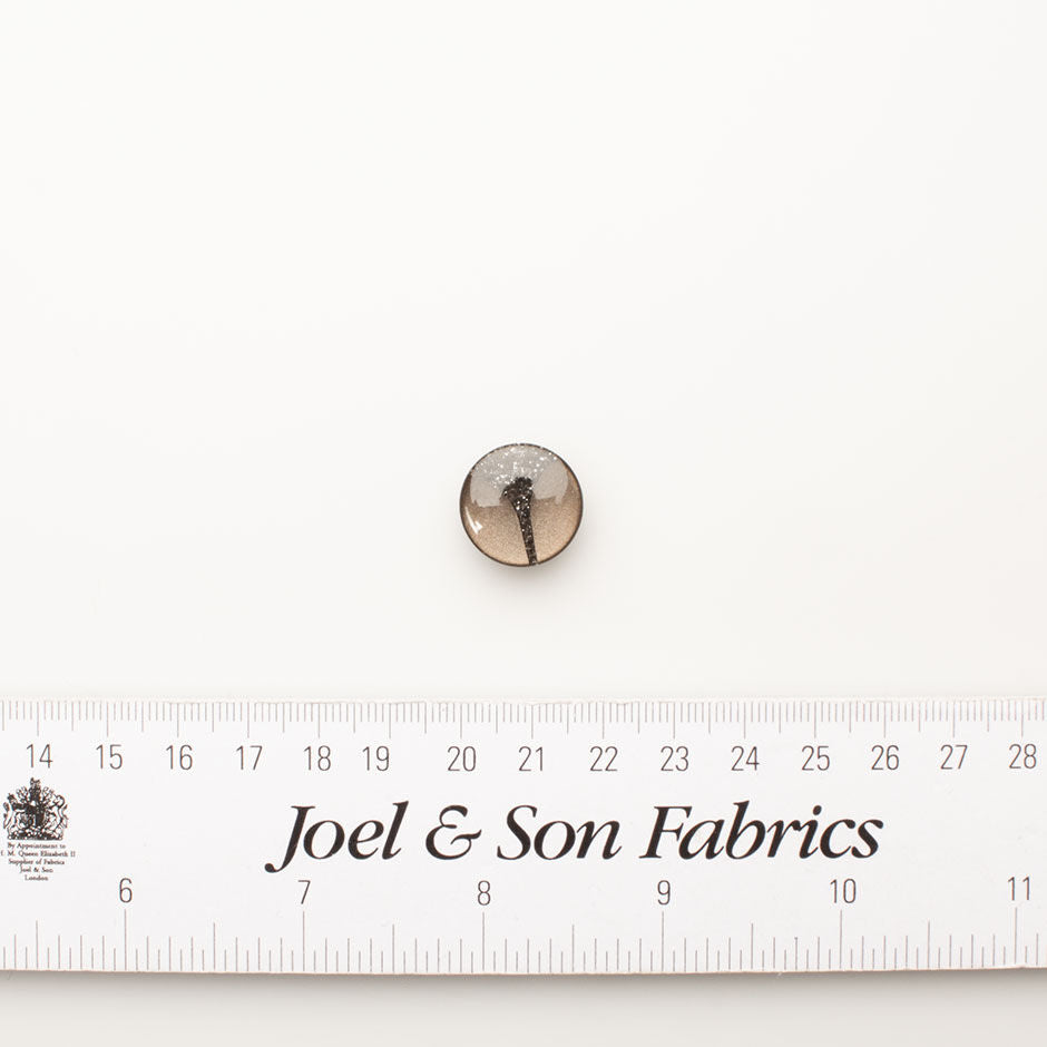 Taupe Pearlised Sparkly Button - Medium