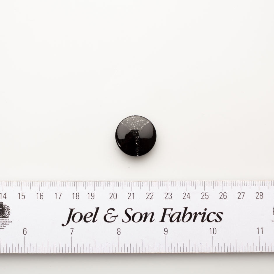 Black Sparkly Button - Large