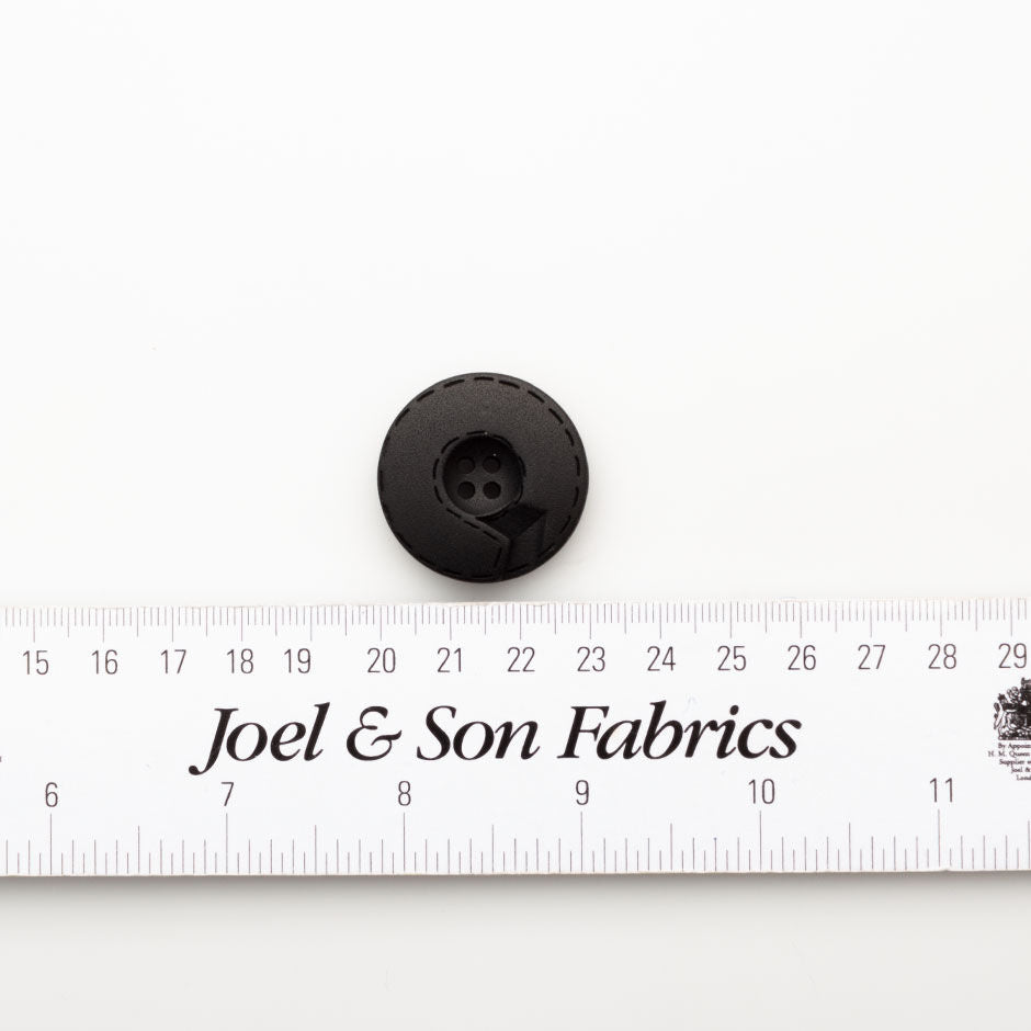 Matte Black Stitched Arrow Button - Large