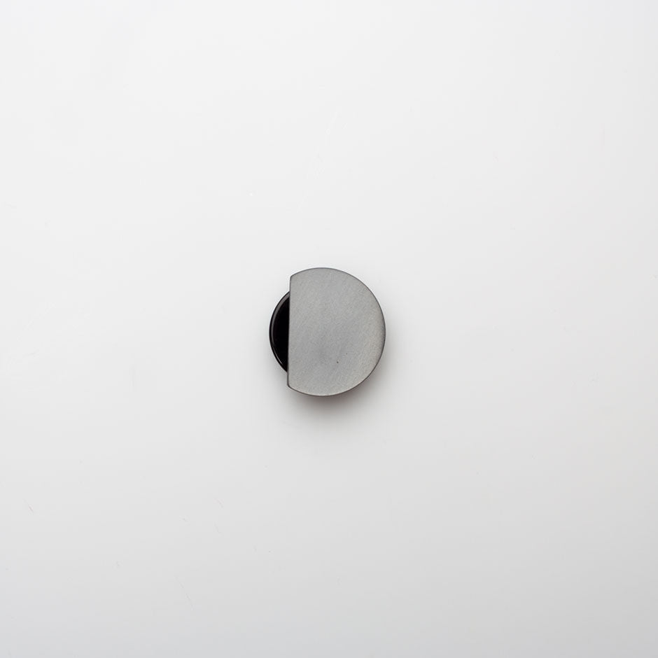 Two-Tone Grey & Black Button - Large