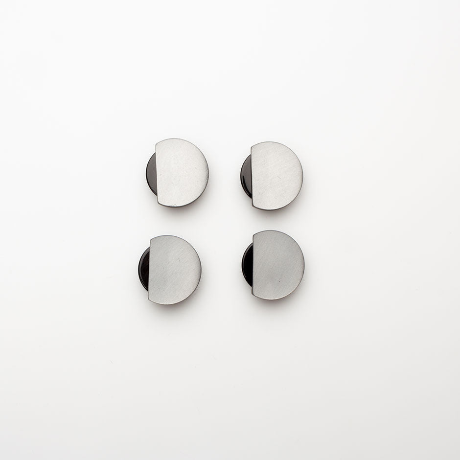 Two-Tone Grey & Black Button - Large