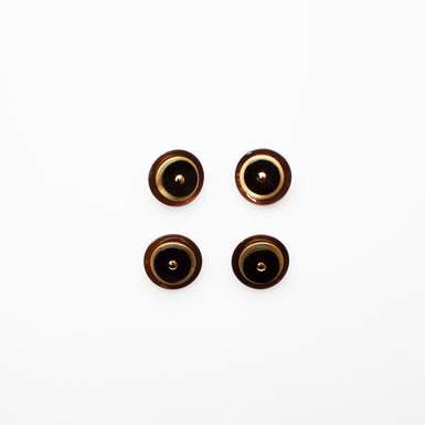 Brown, Gold & Black Layered Button - Small
