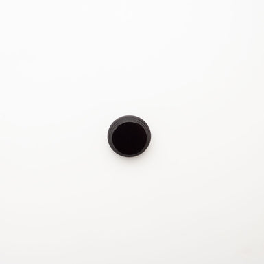 Black Round Ridged Button - Large