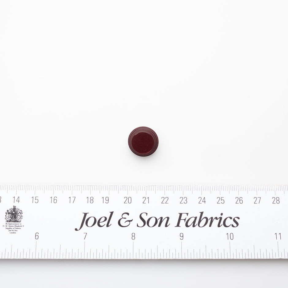 Maroon Ridged Button - Small