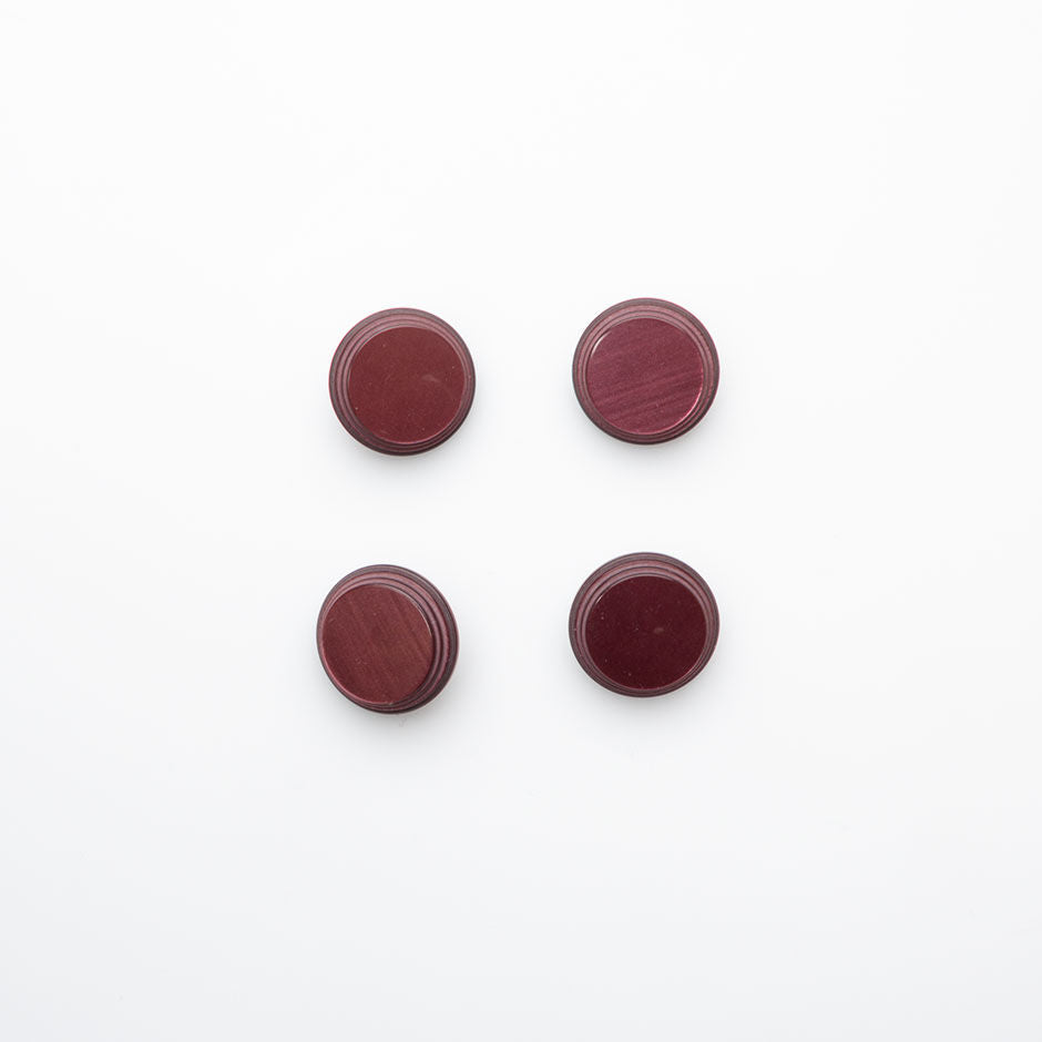 Maroon Ridged Button - Large