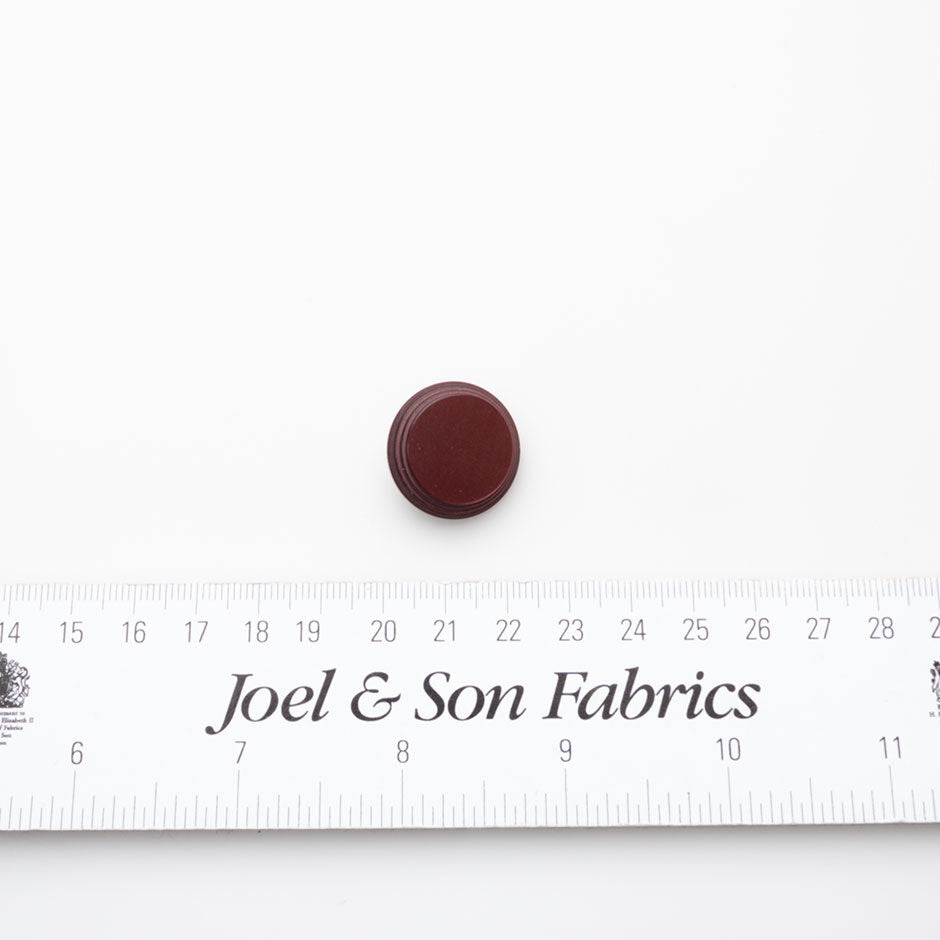 Maroon Ridged Button - Large