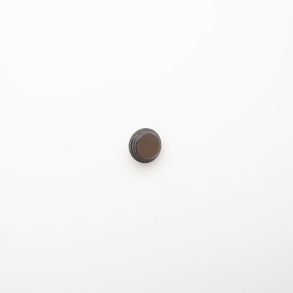 Taupe Round Ridged Button - Small