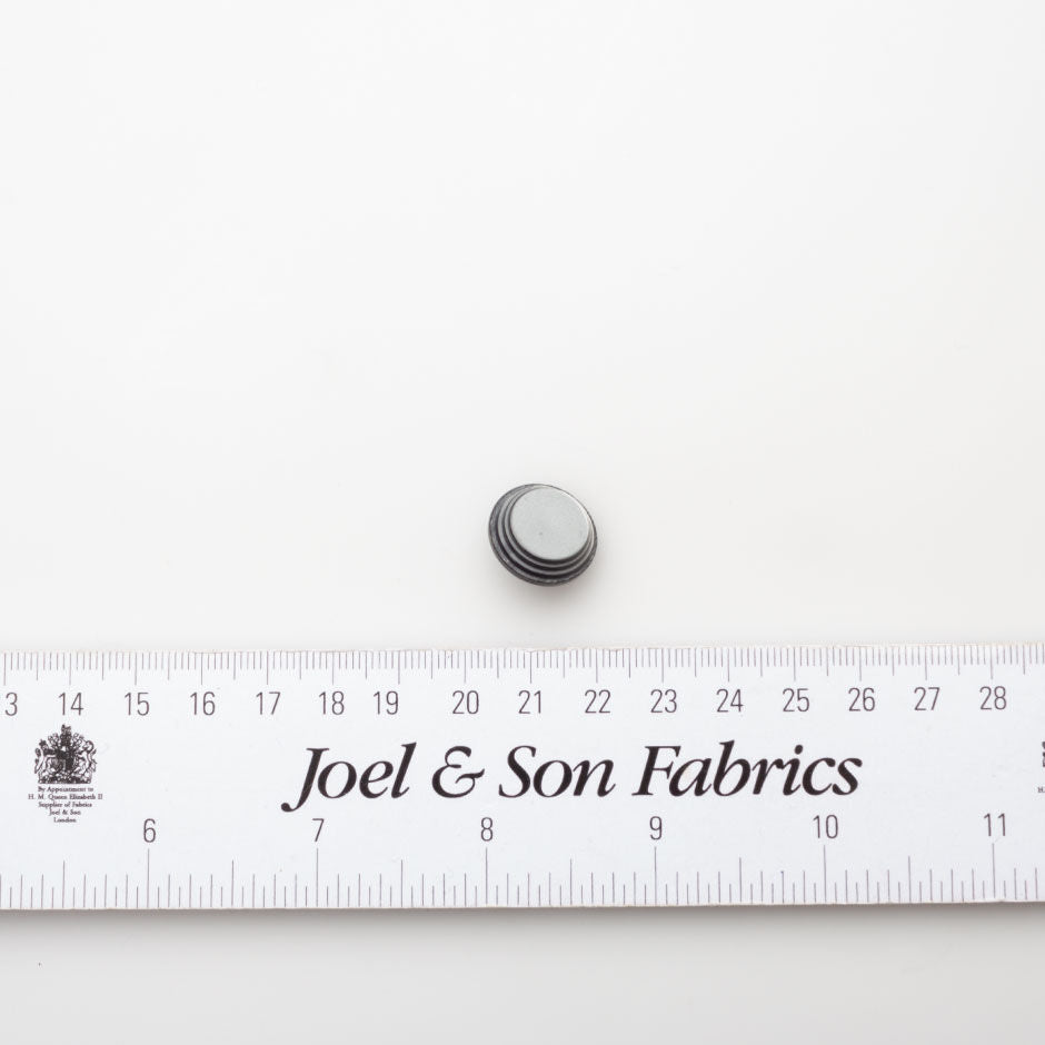 Taupe Round Ridged Button - Small