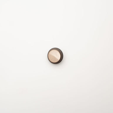 Taupe Round Ridged Button - Large
