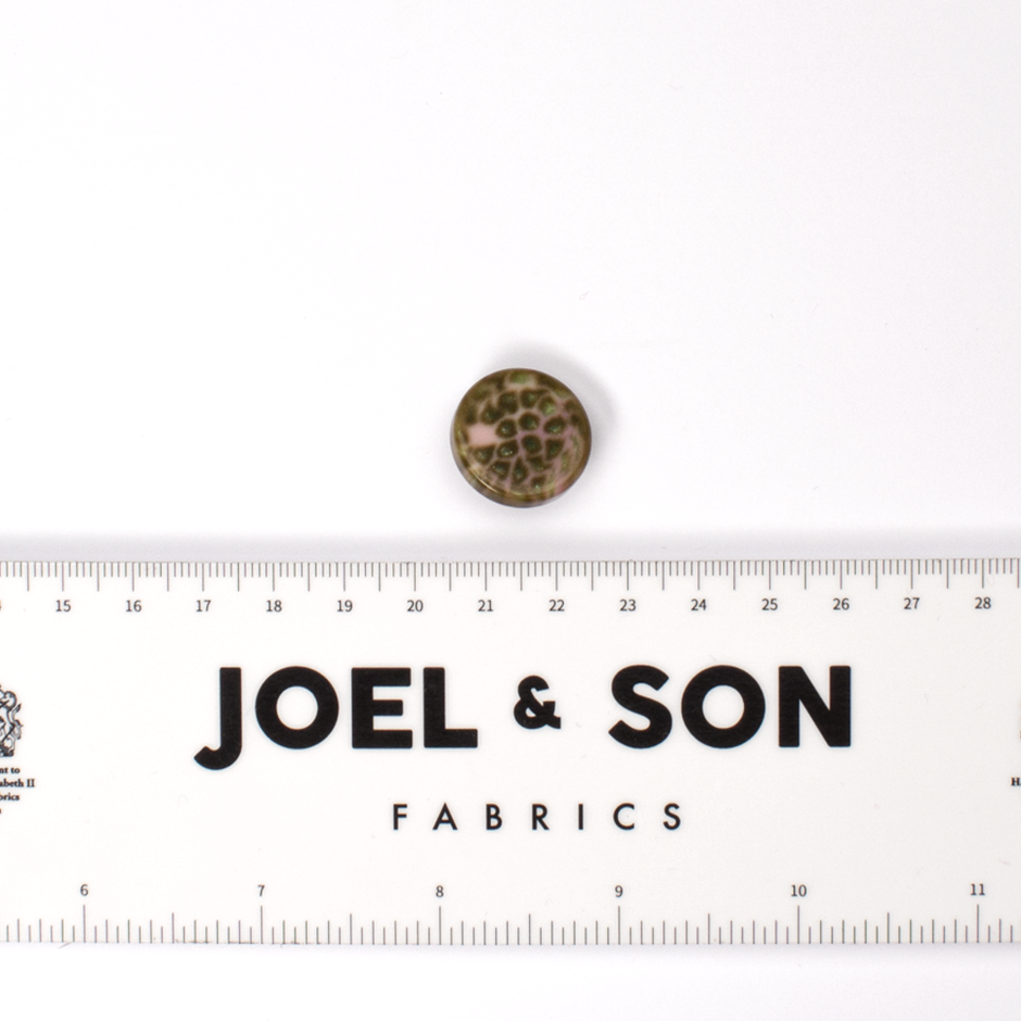 Brown Animal Design Round Resin Button