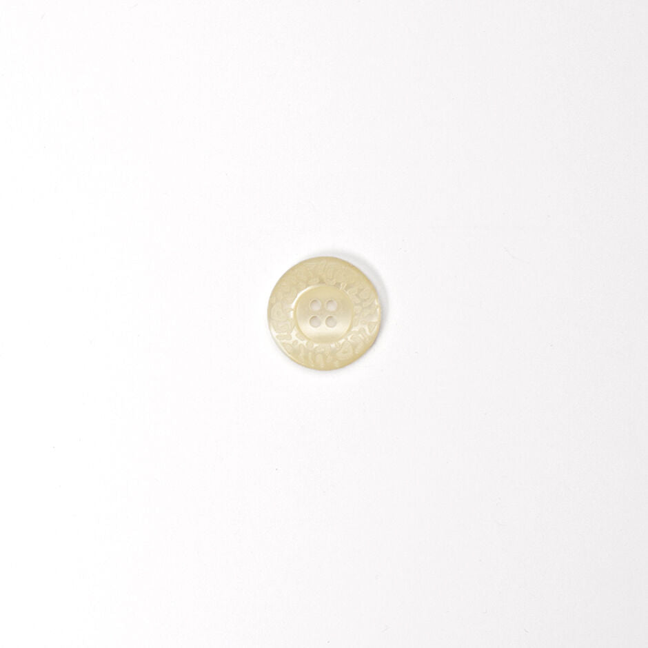 Large Cream Animal Design Button