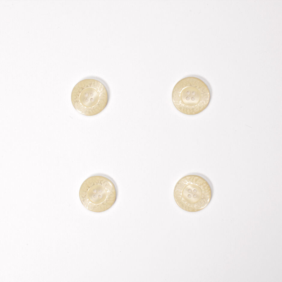 Large Cream Animal Design Button