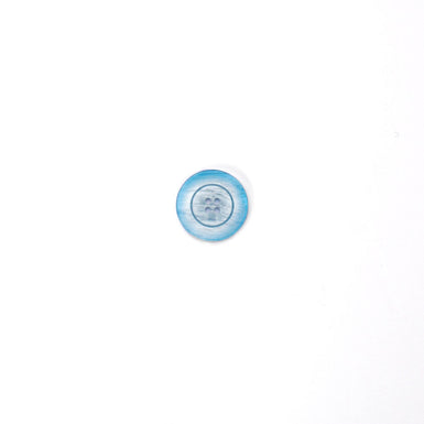 Sky Blue Round Pearlised Button