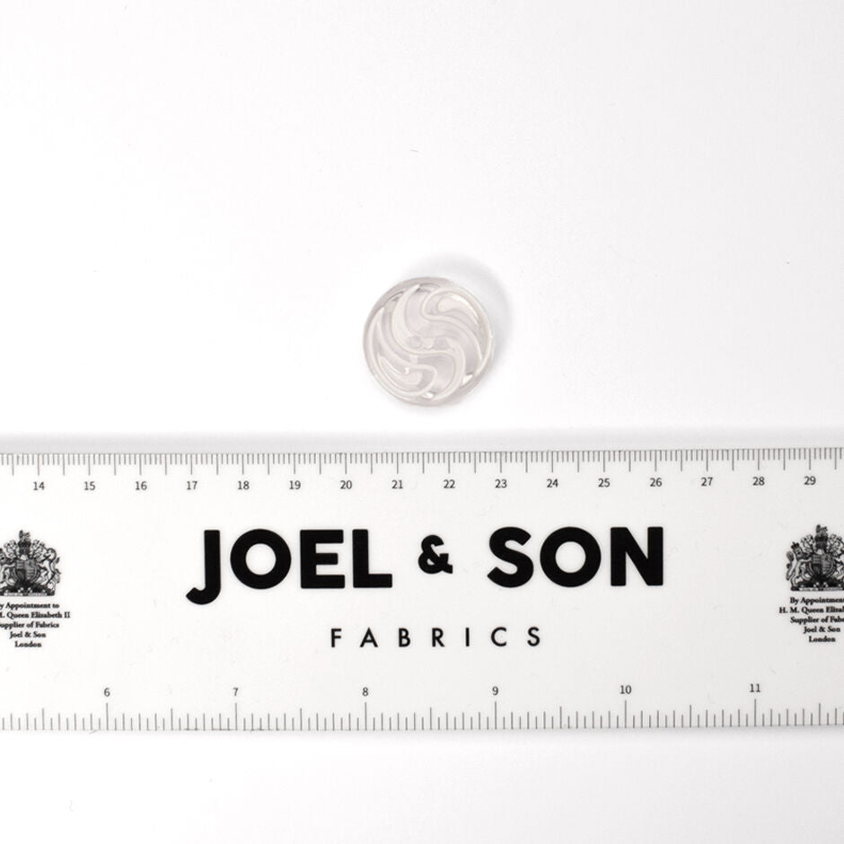 Cream Swirl Transparent Round Button