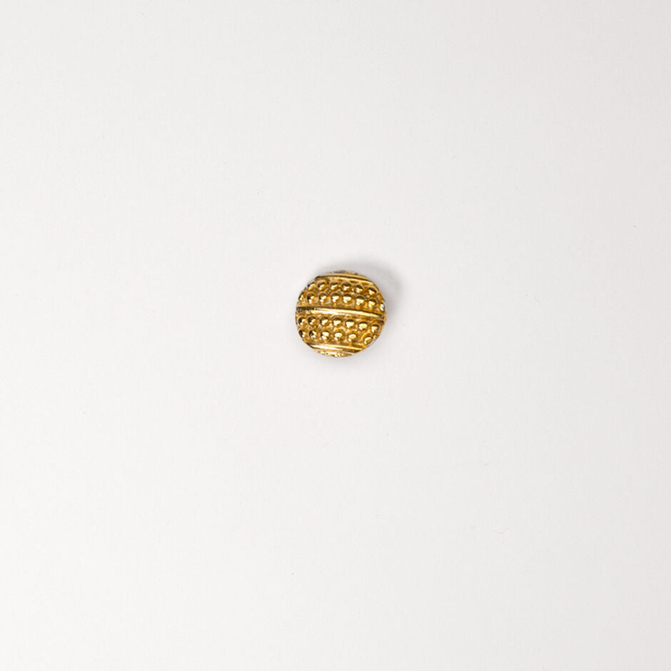 Gold Metal 'Bobbled/Stripe' Button