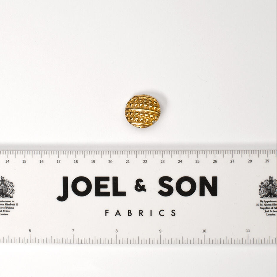 Gold Metal 'Bobbled/Stripe' Button