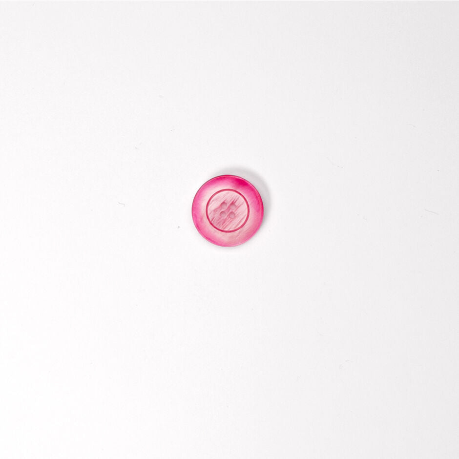 Candy Pink Pearlised Round Button