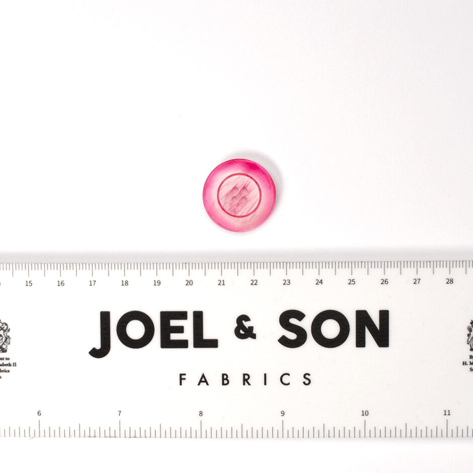 Candy Pink Pearlised Round Button