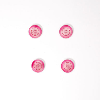 Candy Pink Pearlised Round Button