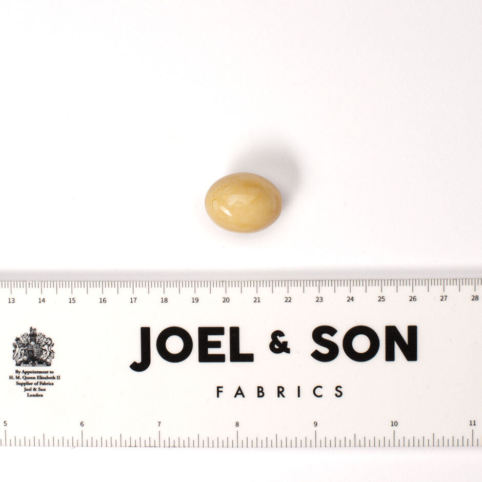 Soft Mottled Beige Oval Cardigan Button